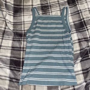 Green\white tank top